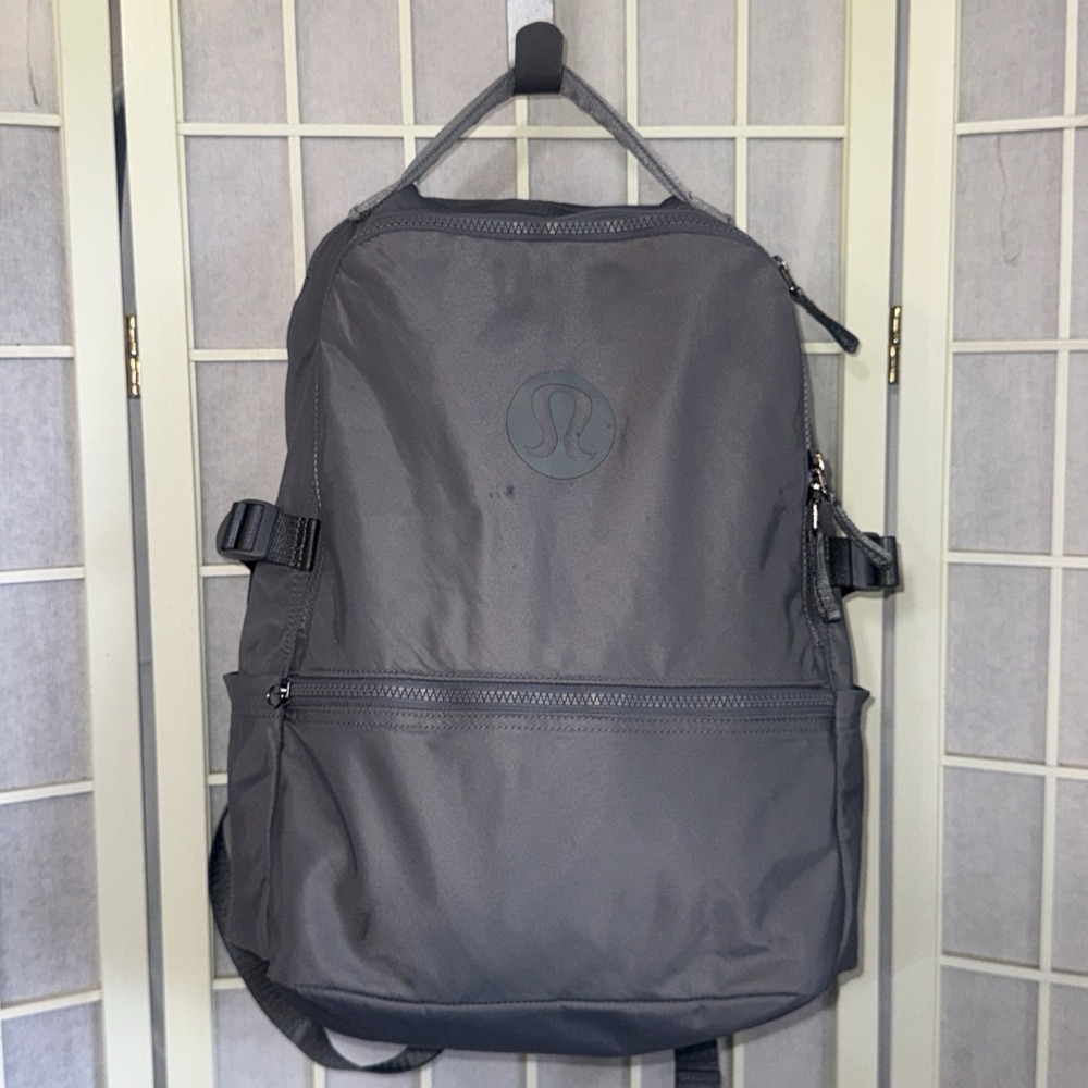 Lululemon New Crew 22L Gray Athletic Travel Carry On School Book Bag Backpack